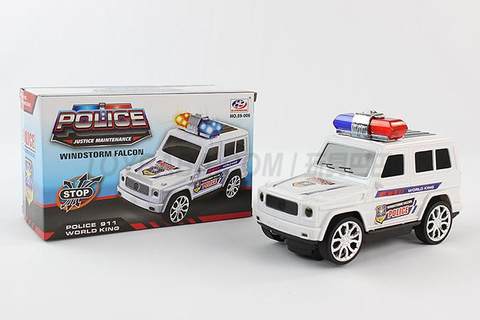 Children's toys, electric universal Mercedes-Benz police car, English song, lighting, English packaging