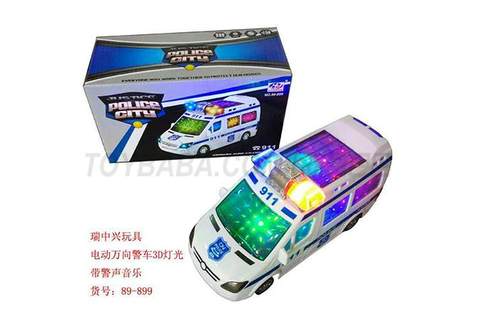 Electric universal police car English song 3D lighting