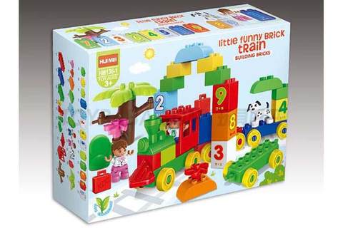 HM136 -1 Digital small train inserted medium particle building blocks (57PCS)