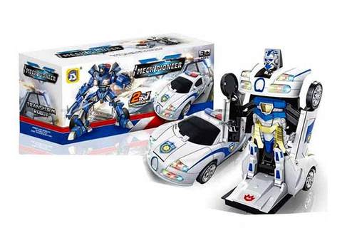8990 electric Bugatti police car deformation car with lights and music