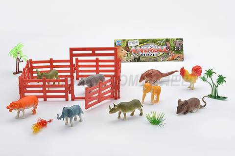 Animal + single open fence door combination