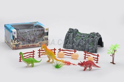 Simulated Mountain + Dinosaur Combination