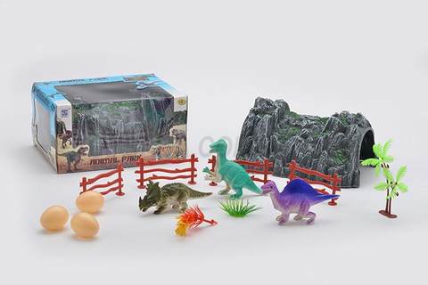 Simulated Mountain + Dinosaur Combination