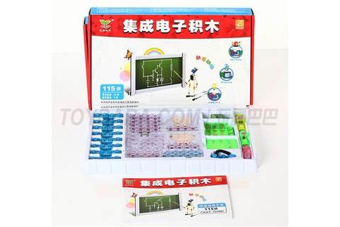 115Pop (34PCS) electric building blocks 1, UFO 2, police car sound, machine gun sound, space war sound, music sound, fire car sound 3, electric fan 4, medium and slow flashing light bulb 5, keyed variable speed electric fan