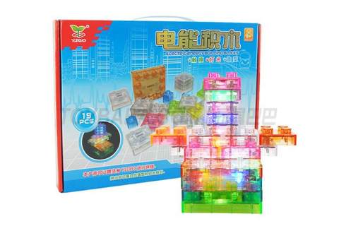 Touch electric energy luminous building blocks (19PCS) 1, touch 2, lights 3, free assembly