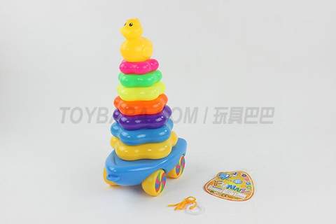 Drag 8 layers of quincum-shaped looped ducks