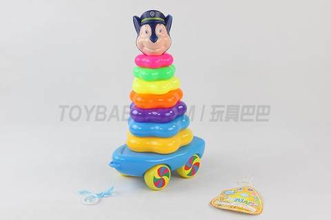Drag 8-layer plumb-shaped rings dog patrol team (blue)