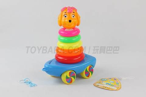 Drag 6-story circular ring dog patrol team (yellow)
