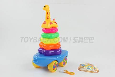 Drag a 6-layer quincum-shaped ring giraffe