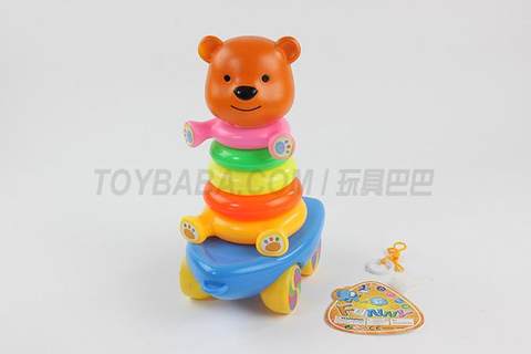 Drag cartoon brown bear rings