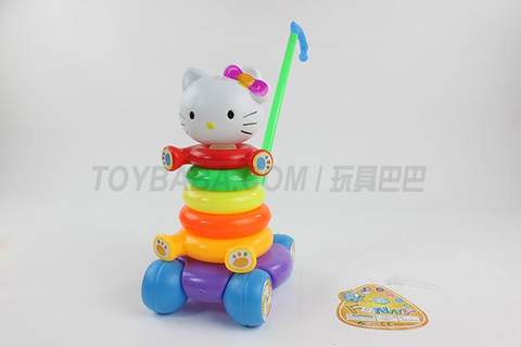 Hand-pushed cartoon KT cat ring