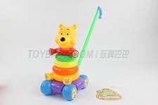 手推卡通小熊套圈