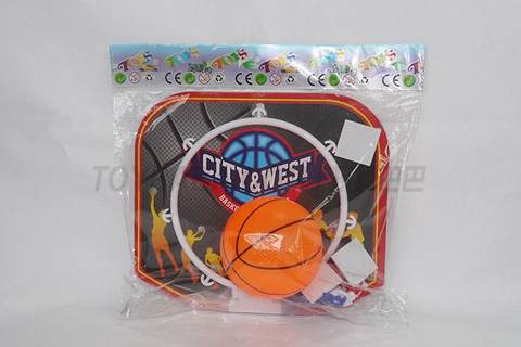 Small wall-mounted basketball board with bottle blowing ball