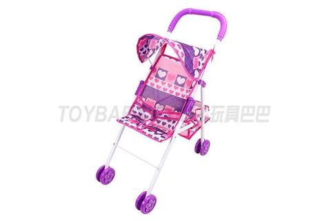 Baby sunshade trolley (white iron and purple cloth)