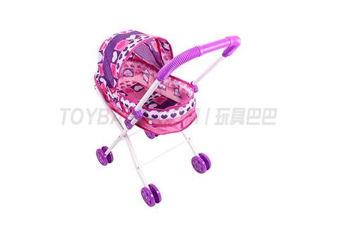 Baby sunshade trolley (white iron and purple cloth)