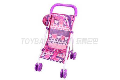 Baby sunshade trolley (white iron and purple cloth)
