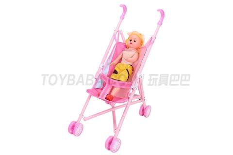 Baby stroller +16 dolls (iron)