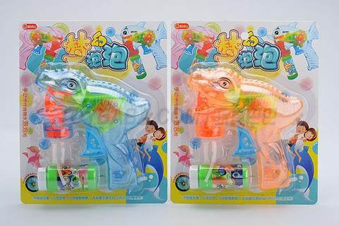 Dinosaur self-priming inertial flash bubble gun