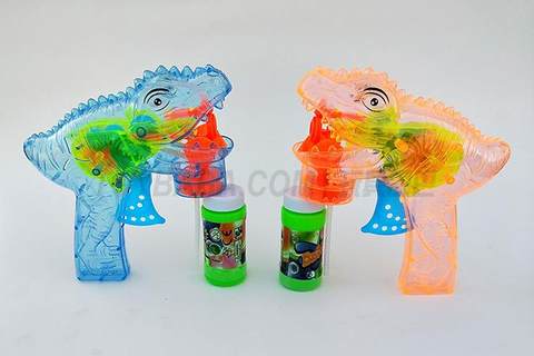 Dinosaur self-priming inertial flash bubble gun
