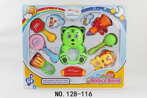 Eight-piece rattle combination + tiger plastic sheet