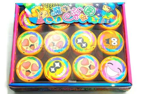12 spring rainbow rings with lid/display box
