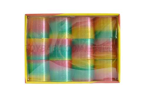 12 gold onion transparent rainbow rings/display box