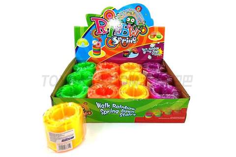 4-color transparent rainbow rings (three-in-one packaging) 36 pieces/display box