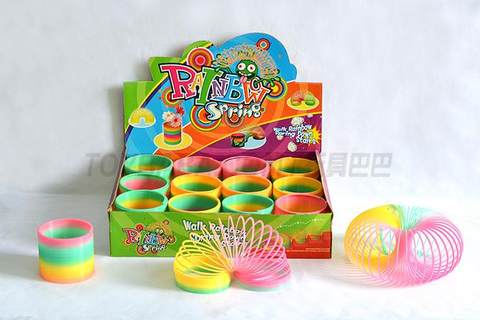 12 Taiwanese rainbow rings/display box