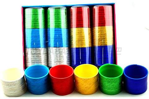 Laser bronzing rainbow rings 12 pieces/display box