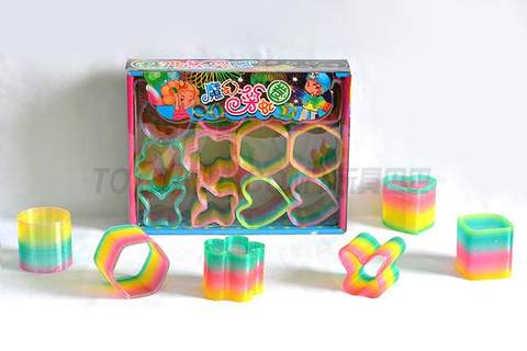 12 transparent rainbow rings with special-shaped scallions / display box