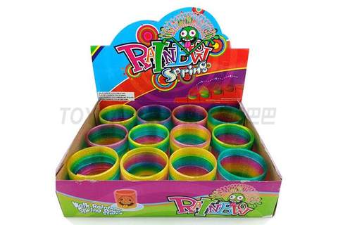12 gold onion transparent rainbow rings/display box