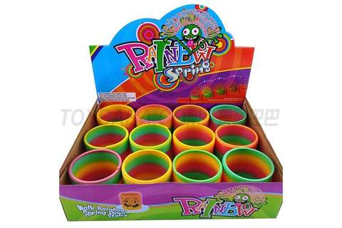 12 Taiwanese rainbow rings/display box