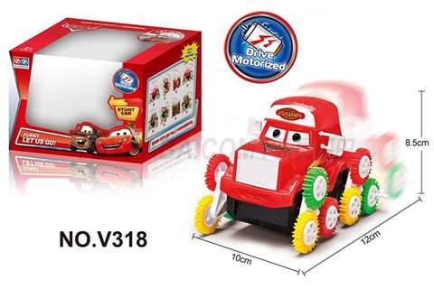 Car General Mobilization 12 color wheel electric dump truck red
