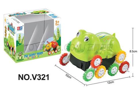 Frog 12 color wheel electric dump truck green