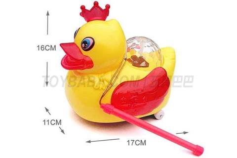 Electric universal 3D colorful projection yellow duck portable lantern
