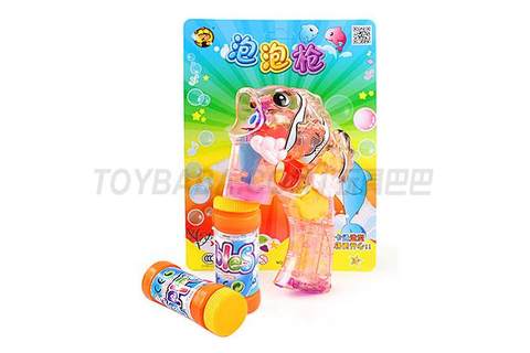 2 bottles of water with lights and music, transparent clownfish bubble gun