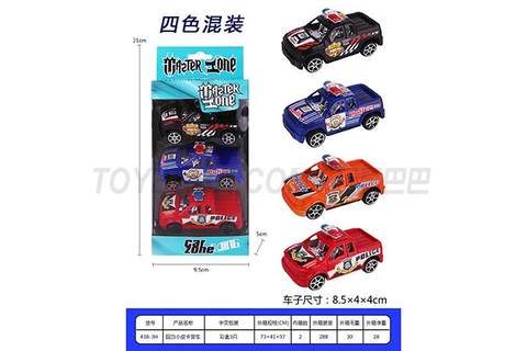 Pullback small pickup police car