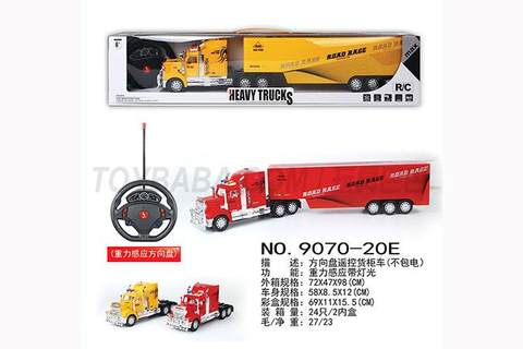 Tractor container truck (gravity sensing steering wheel)