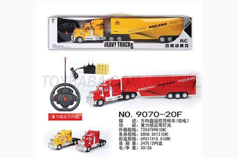 Tractor container truck (gravity sensing steering wheel)