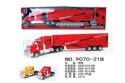 Inertial container truck