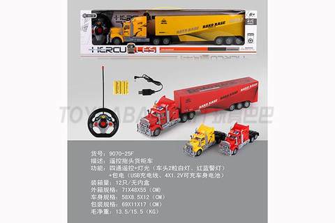 Remote-controlled tractor container truck