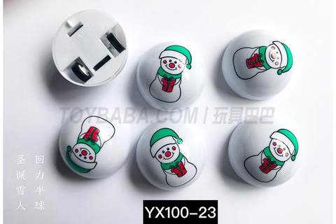 Solid color hemispheric snowman 2