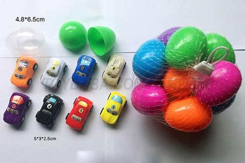 Solid color cartoon label pullback car