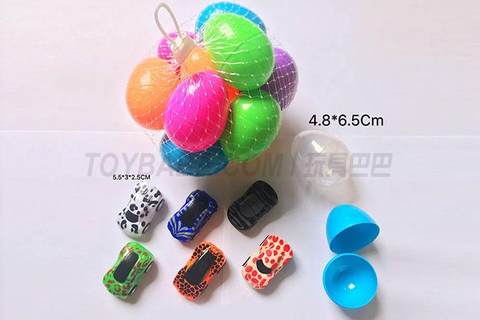 Solid color animal pattern concept pullback car