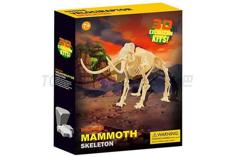 Assembling a burst mammoth skeleton
