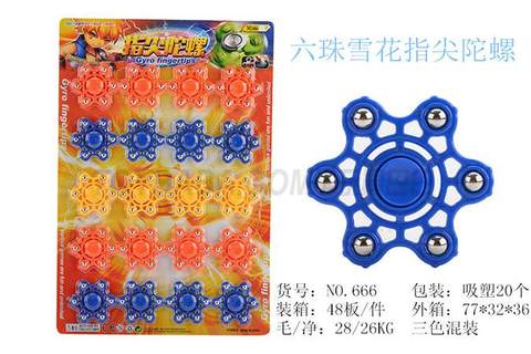 Six-bead snowflake fingertip top