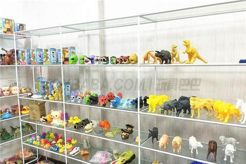 Sample room of rubber-lined toy processing factory