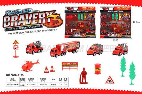 Pullback Fire Truck Set