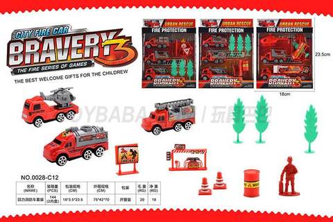 Pullback Fire Truck Set