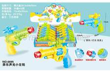儿童玩具枪系列 灯光音乐小左轮枪（包含3颗钮扣电池）